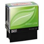 Cosco 2000 PLUS 035348 Green Line Message Stamp, Entered, 1 1/2 x 9/16, Red COS098368