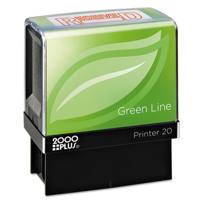 035352 Green Line Message Stamp, Received, 1 1/2 x 9/16, Red COS098372