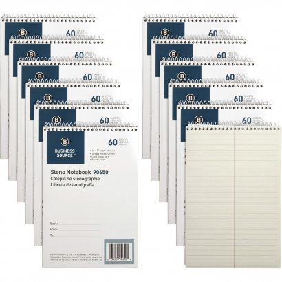 Business Source Green Tint Steno Notebook 90650PK