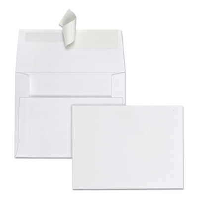 Quality Park QUA10740 Greeting Card/Invitation Envelope, A-2, Square Flap, Redi-Strip Closure, 4.38 x 5.75, White
