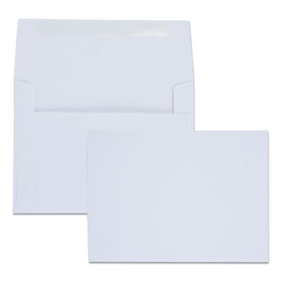 Quality Park QUA36417 Greeting Card/Invitation Envelope, A-6, Square Flap, Gummed Closure, 4.75 x 6.5, White, 100