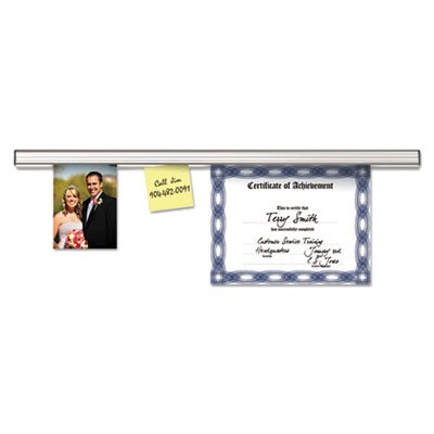 Advantus Grip-A-Strip Display Rail, 48 x 1 1/2, Aluminum Finish AVT2010