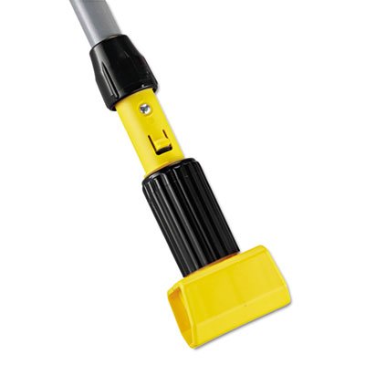 RCP H236 Gripper Vinyl-Covered Aluminum Mop Handle, 1 1/8 dia x 60, Gray/Yellow RCPH236