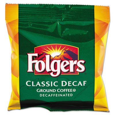Folgers 2550006433 Ground Coffee, Fraction Pack, Classic Roast Decaf, 1.5oz, 42/Carton FOL06433