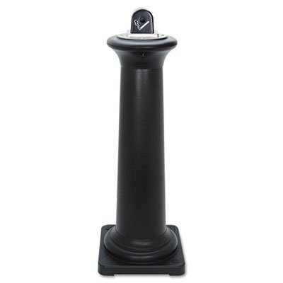 9W3000 BLA GroundsKeeper Tuscan Receptacle, 13 x 13 x 38 3/8, Black RCP9W300BLA