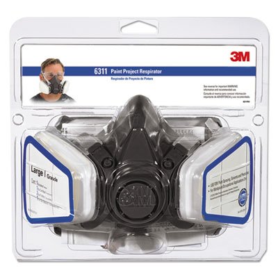 3M R6311 Half Facepiece Paint Spray/Pesticide Respirator, Large MMM6311PA1A