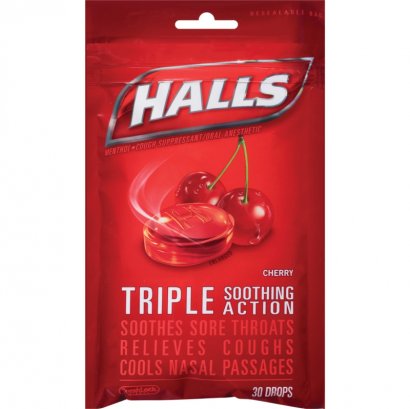 Cadbury Halls Cherry Cough Drops 62182