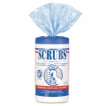 SCRUBS DYM 42230 Hand Cleaner Towels, 10 x 12, Blue/White, 30/Canister ITW42230CT