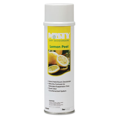 MISTY Handheld Air Deodorizer, Lemon Peel, 10 oz Aerosol, 12/Carton AMR1001842