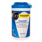 P92084 Hands Instant Sanitizing Wipes with Tencel , 7 1/2 x 5, 300/Canister NICP92084EA