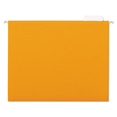 UNV14122 Hanging File Folder, 1/5 Tab, Letter, Orange, 25/BX UNV14122