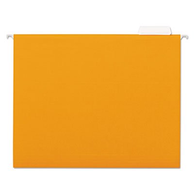 UNV14122 Hanging File Folder, 1/5 Tab, Letter, Orange, 25/BX UNV14122