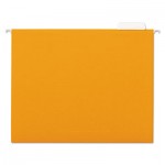 UNV14122 Hanging File Folder, 1/5 Tab, Letter, Orange, 25/BX UNV14122