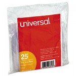 UNV43313 Hanging File Folder Plastic Index Tabs, 1/3 Tab Cut, 3 1/2" Tab, Clear, 25/Pack UNV43313