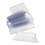 UNV42215 Hanging File Folder Plastic Index Tabs, 1/5 Tab Cut, 2 1/4" Tab, Clear, 25/Pack UNV42215