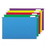 UNV14221 Hanging File Folders, 1/5 Tab, 11 Point, Legal, Assorted Colors, 25/Box UNV14221