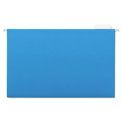 UNV14216 Hanging File Folders, 1/5 Tab, 11 Point Stock, Legal, Blue, 25/Box UNV14216