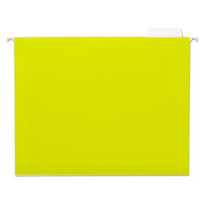 UNV14119 Hanging File Folders, 1/5 Tab, 11 Point Stock, Letter, Yellow, 25/Box UNV14119