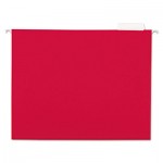 UNV14118 Hanging File Folders, 1/5 Tab, 11 Point Stock, Letter, Red, 25/Box UNV14118