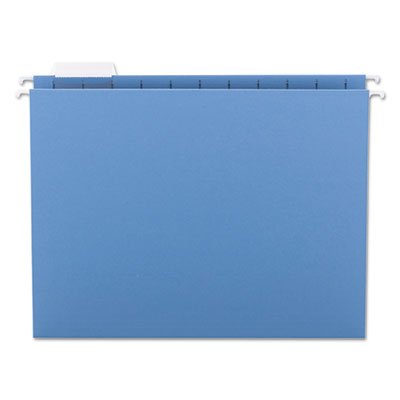 Smead Hanging File Folders, 1/5 Tab, 11 Point Stock, Letter, Blue, 25/Box SMD64060