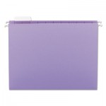 Smead Hanging File Folders, 1/5 Tab, 11 Point Stock, Letter, Lavender, 25/Box SMD64064