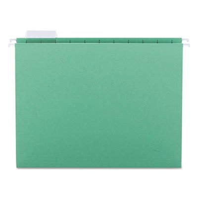 Smead Hanging File Folders, 1/5 Tab, 11 Point Stock, Letter, Bright Green, 25/Box SMD64061