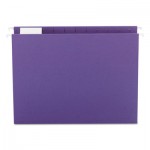 Smead Hanging File Folders, 1/5 Tab, 11 Point Stock, Letter, Purple, 25/Box SMD64072