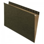 Pendaflex Hanging File Folders, Untabbed, Legal, Standard Green, 25/Box PFX81620