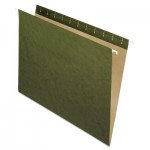 Pendaflex Hanging File Folders, Untabbed, Letter, Standard Green, 25/Box PFX81600