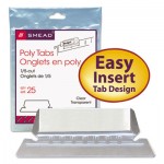 Smead Hanging File Tab/Insert, 1/5 Tab, 2 1/4 Inch, Clear Tab/White Insert, 25/Pack SMD64600
