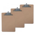 Hardboard Clipboard, 1 1/4" Capacity, 9 x 13 Sheets, Brown UNV40304VP