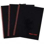 Black n' Red Hardcover Twinwire Business Notebook 400123488