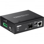 TRENDnet Hardened Industrial 100/1000 Base-T to SFP Media Converter TI-F11SFP