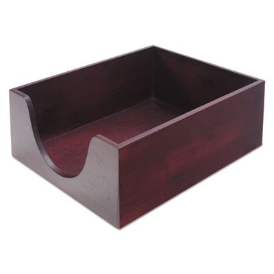 Carver CW08213 Hardwood Letter Stackable Desk Tray, Mahogany CVR08213