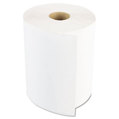 BWK 6254 Hardwound Paper Towels, 8" x 800ft, 1-Ply Bleached White, 6 Rolls/Carton BWK6254