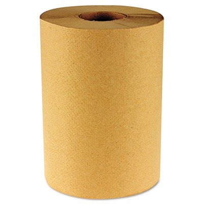 BWK 6256 Hardwound Paper Towels, Nonperforated 1-Ply Kraft, 800ft, 6 Rolls/Carton BWK6256
