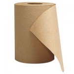 GEN1804 Hardwound Roll Towels, 1-Ply, Brown, 8" x 300 ft, 12 Rolls/Carton GEN1804