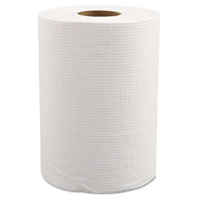 MOR W12350 Hardwound Roll Towels, 8" x 350ft, White, 12 Rolls/Carton MORW12350