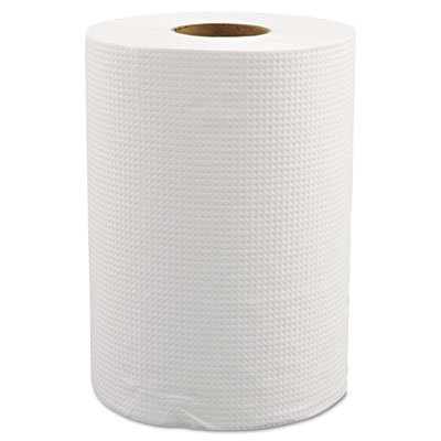 MOR W12350 Hardwound Roll Towels, 8" x 350ft, White, 12 Rolls/Carton MORW12350