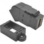 Tripp Lite HDMI All-in-One Keystone/Panel Mount Angled Coupler (F/F), Black P164-000-KPA-BK