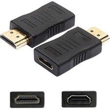 AddOn HDMI Male to HDMI Female Black Adapter HDMI2HDMIFADPT