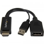 StarTech HDMI to DisplayPort Converter- HDMI to DP Adapter with USB Power - 4K HD2DP
