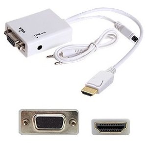 AddOn HDMI to VGA Converter with Audio White - M/F HDMI2VGAA