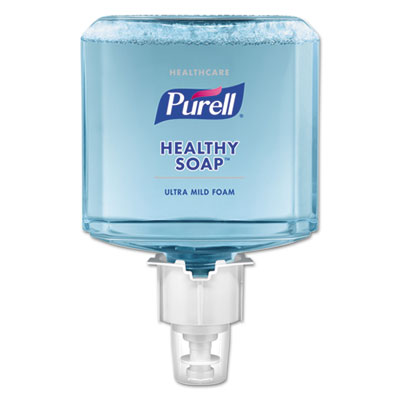 PURELL 6472-02 Healthcare HEALTHY SOAP Gentle and Free Foam, Fragrance-Free, 1,200 mL, For ES6 Dispensers, 2/Carton