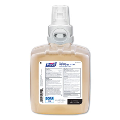 PURELL 7881-02 Healthy Soap 2.0% CHG Antimicrobial Foam, Fragrance-Free, 1,200 mL, 2/Carton GOJ788102