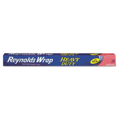 Reynolds Wrap PAC F28028 Heavy Duty Aluminum Foil Roll, 18" x 75 ft, Silver RFPF28028