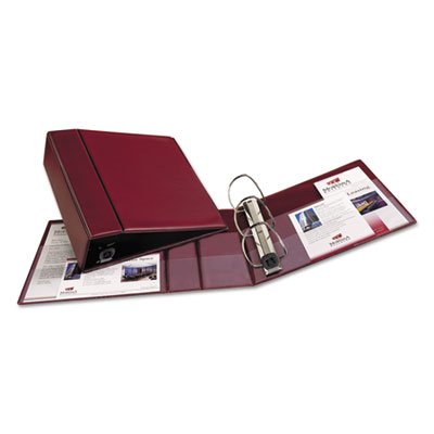 Avery Heavy-Duty Binder with One Touch EZD Rings, 11 x 8 1/2, 4" Capacity, Maroon AVE79364