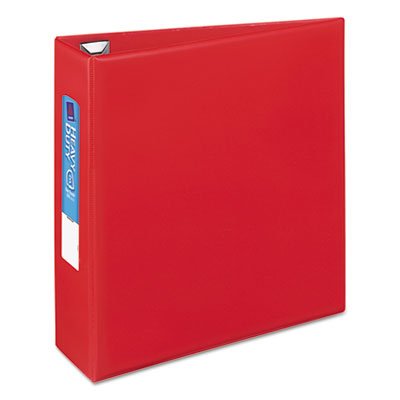 Avery Heavy-Duty Binder with One Touch EZD Rings, 11 x 8 1/2, 3" Capacity, Red AVE79583