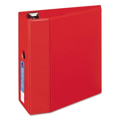 Avery Heavy-Duty Binder with One Touch EZD Rings, 11 x 8 1/2, 5" Capacity, Red AVE79586