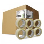 UNV99000 Heavy-Duty Box Sealing Tape, 48mm x 50m, 3" Core, Clear, 36/Pack UNV99000